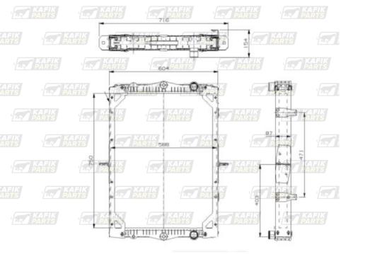 Радиатор охлаждающей жидкости с рамкой DAF LF55 1403169