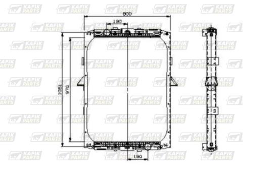 Радіатор охолоджуючої рідини з рамкою DAF F95 1288560