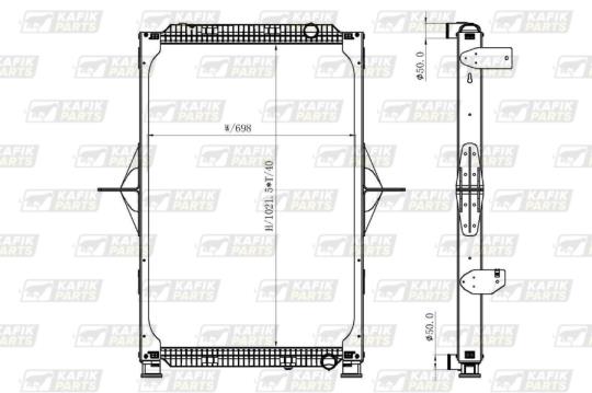 Радиатор охлаждающей жидкости с рамкой Renault Magnum DXI 5010619446