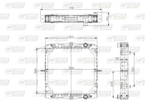 Радиатор охлаждающей жидкости с рамкой DAF LF45 1403273